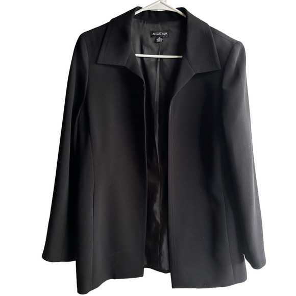August Max stylish long open front blazer 2 pockets, fully lined - Picture 1 of 7